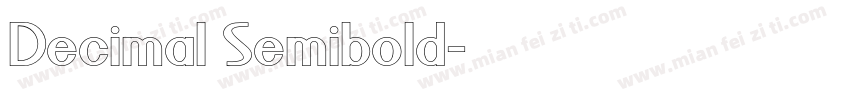 Decimal Semibold字体转换